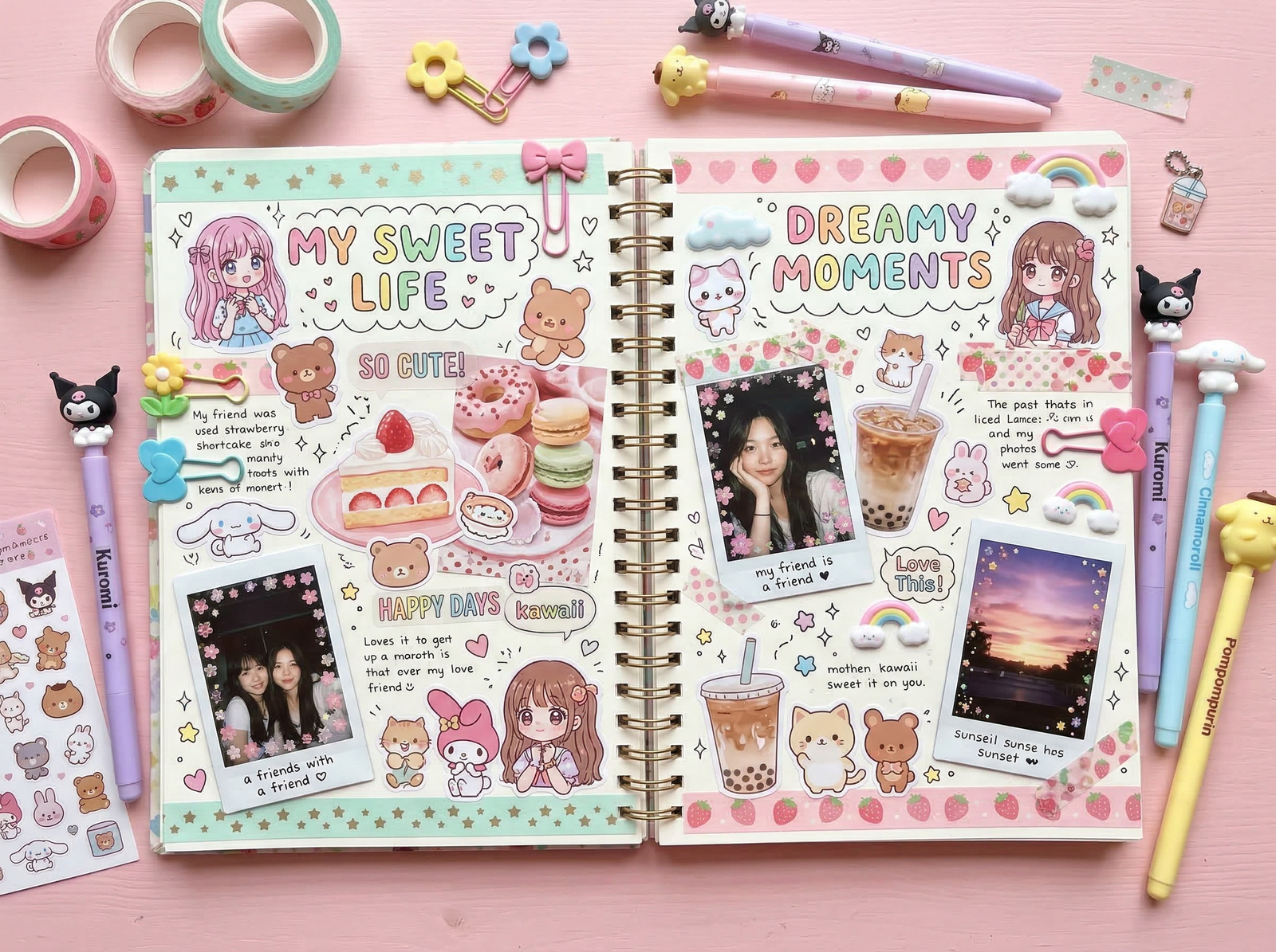 a kawaii japanese collage journal spread photograp 1773743096104