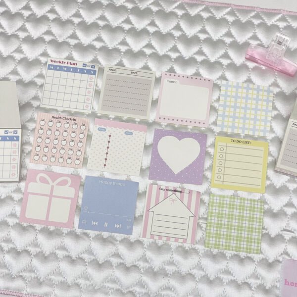 60-Sheet Hand-Drawn Daily Memo Pad Set – 6-Pack (360 Sheets Total) Mini ...
